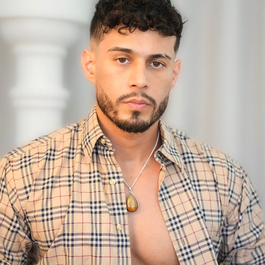 Agate Necklace (teardrop)