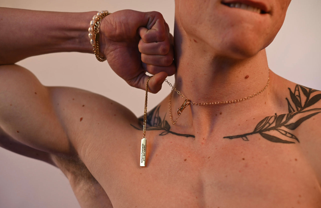 Pearl Curb Choker & Double Wrap Bracelet