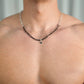 Black & Silver Necklace (Mixed Metal)