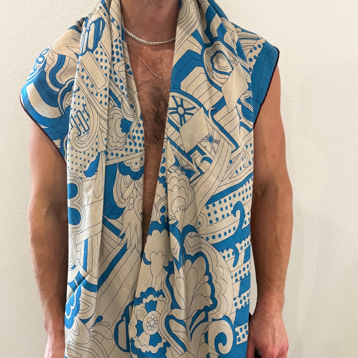 Hermès Shawl 140cm Faubourg Rainbow